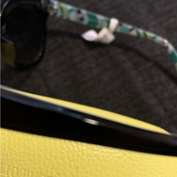 Emilio Pucci EP97 02C  BLACK W/Emerald Green Gaiola Print Sunglasses W Case - Picture 9 of 9